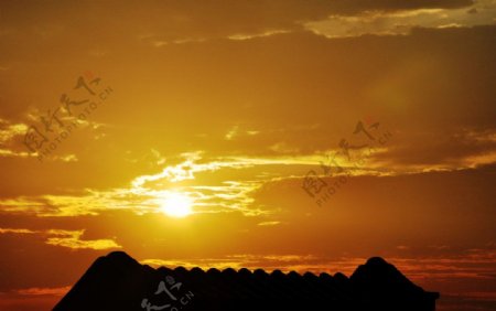 龙王山夕阳图片