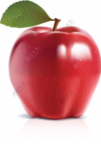 手绘红苹果图片
