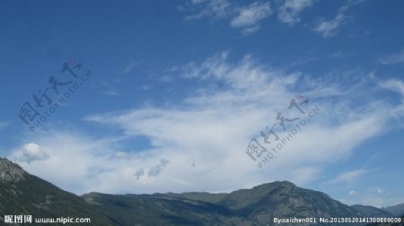 新疆喀纳斯龙云蓝天白云图片