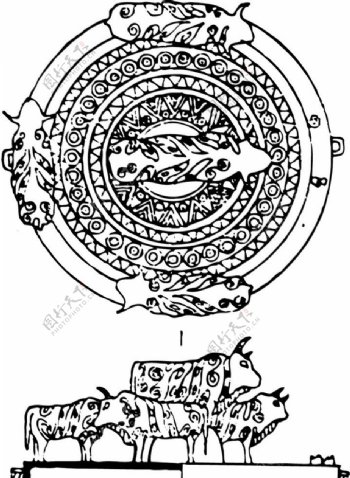 秦汉时代花纹青铜器图片