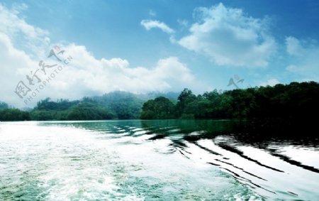 白水湖风景图片