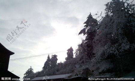 峨眉雪景图片