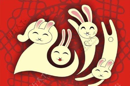 2011可爱兔家族图片