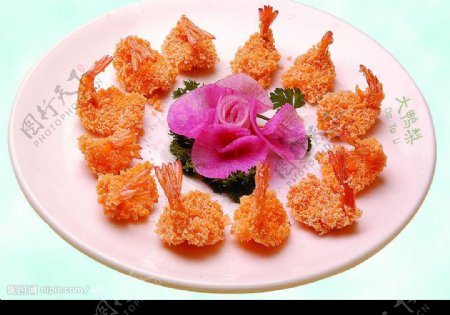 日式炸虾排炸虾球图片