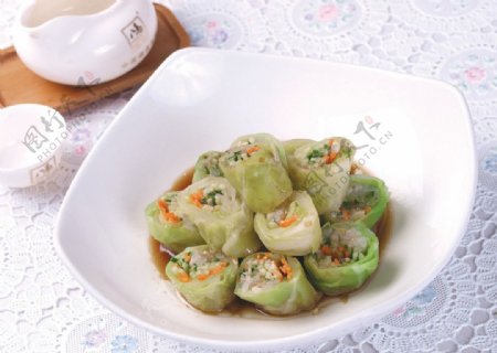 翡翠素菜卷图片