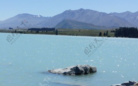 新西兰南岛蒂卡波湖之湖光山色图片
