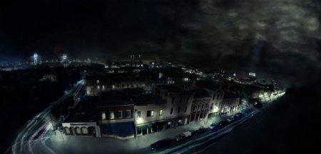 萨凡纳的夜晚全景图图片