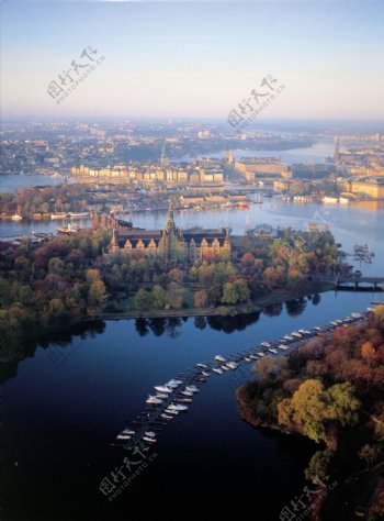 俯瞰瑞典首都斯德哥尔摩图片