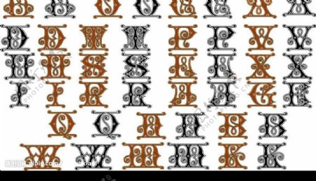花式英文字母图片