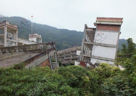 映秀地震遗址图片