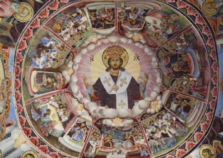 宗教壁画西方画图片