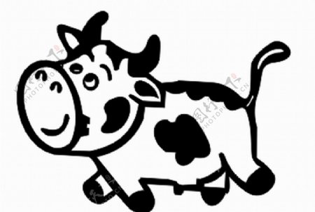卡通小奶牛图片