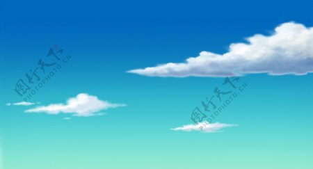 卡通蓝天白云图片