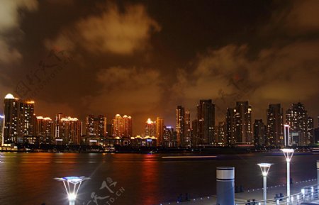 浦江游船码头夜景图片