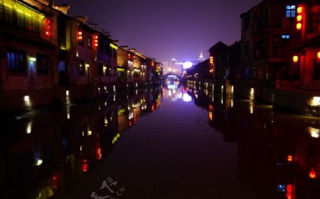 古运河夜景图片