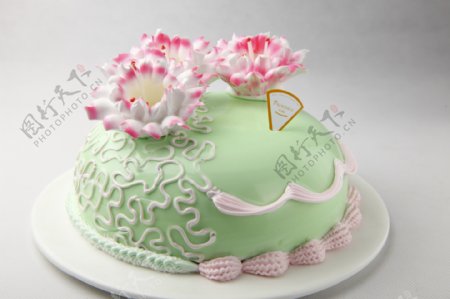 生日蛋糕罂粟花图片