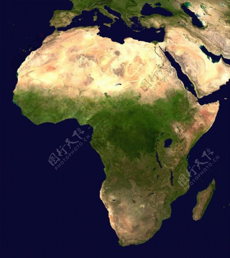 非洲地形图图片