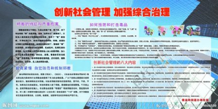 创新社会管理展板图片