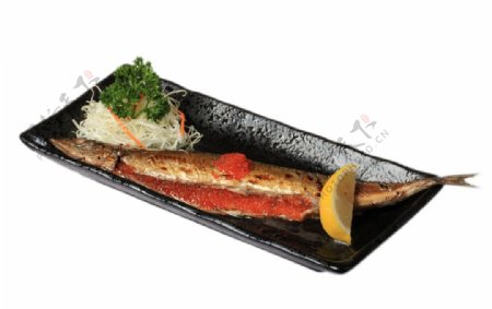 秋刀鱼菜式素材图片
