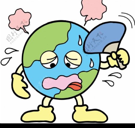 地球污染漫画图片