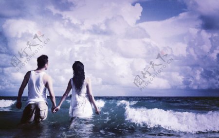 婚纱样片大海之恋图片