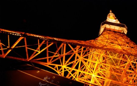 東京鐵塔月夜图片