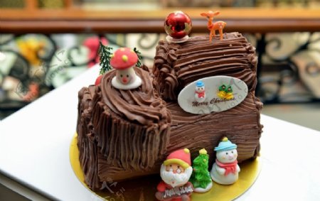 巧克力树头蛋糕图片