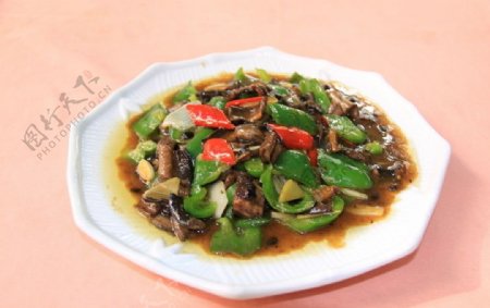 精美菜肴美食炒菜青椒传统美食图片