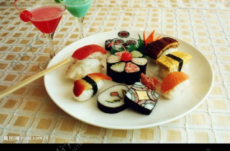 日本料理寿司高清晰图片