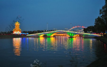 丰南唐人街夜景图片