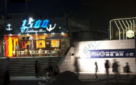 深圳大梅沙酒吧夜色图片