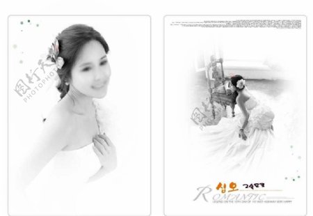韩式美女婚纱摄影PSD模版图片