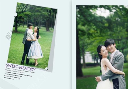 韩式唯美婚纱摄影PSD模版图片