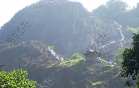 武夷山登山远景图片