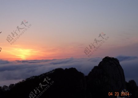 黄山日出风景图片