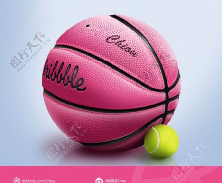 篮球网球图片