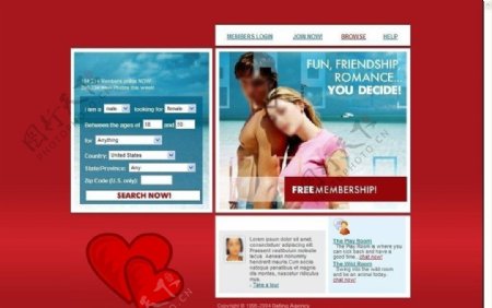 情侣网站模板图片