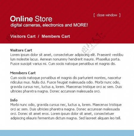 红色欧美电子产品网站图片