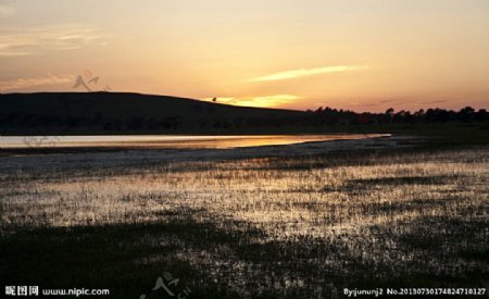 夕阳晚景图片