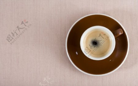 咖啡俯视咖啡杯图片