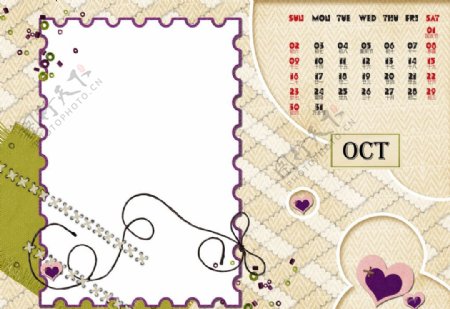 2011月历日历10月图片