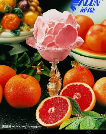 萨伦鲜橙冰淇淋图片