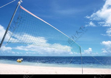 海边球网图片