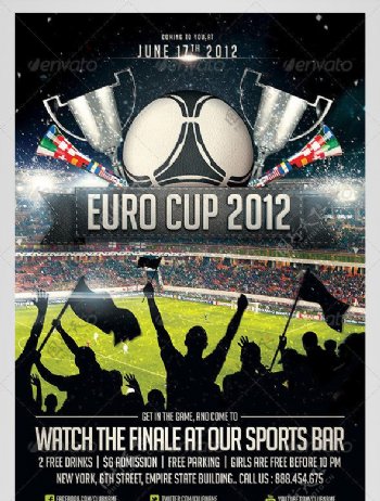 2012欧洲杯足球赛海报图片