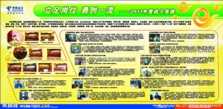 中国电信党群办2011年度八十佳展板图片
