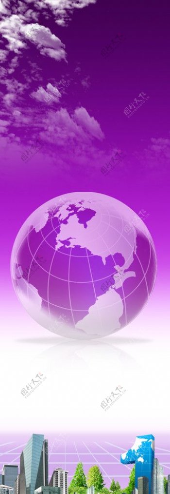 紫色易拉宝背景图图片