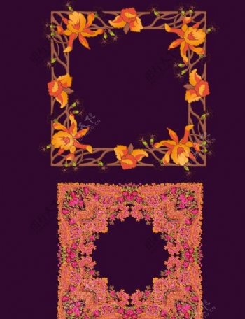 古典传统花边花纹边框图案图片