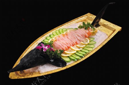 中华鲟鱼刺身图片