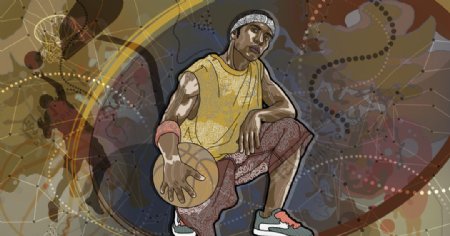 篮球卡通人物图片
