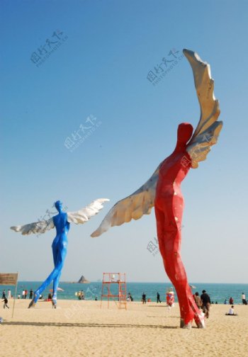 深圳大梅沙雕塑图片